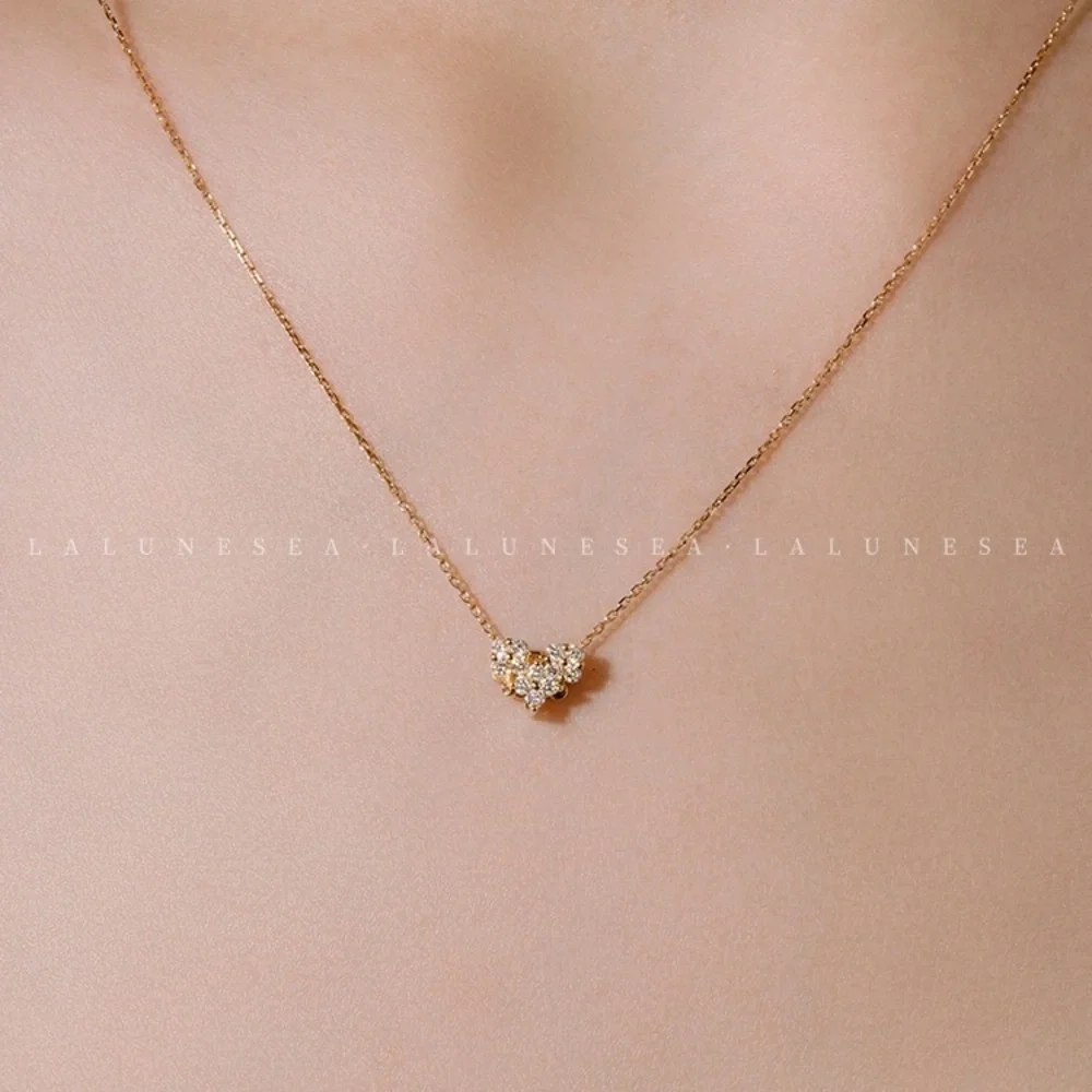 New two way wear 18k gold over silver cubic zirconia necklace